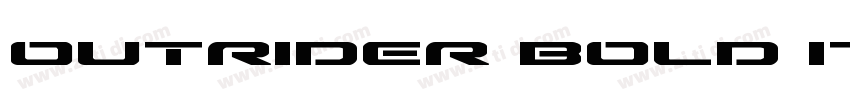 outrider bold italic字体转换